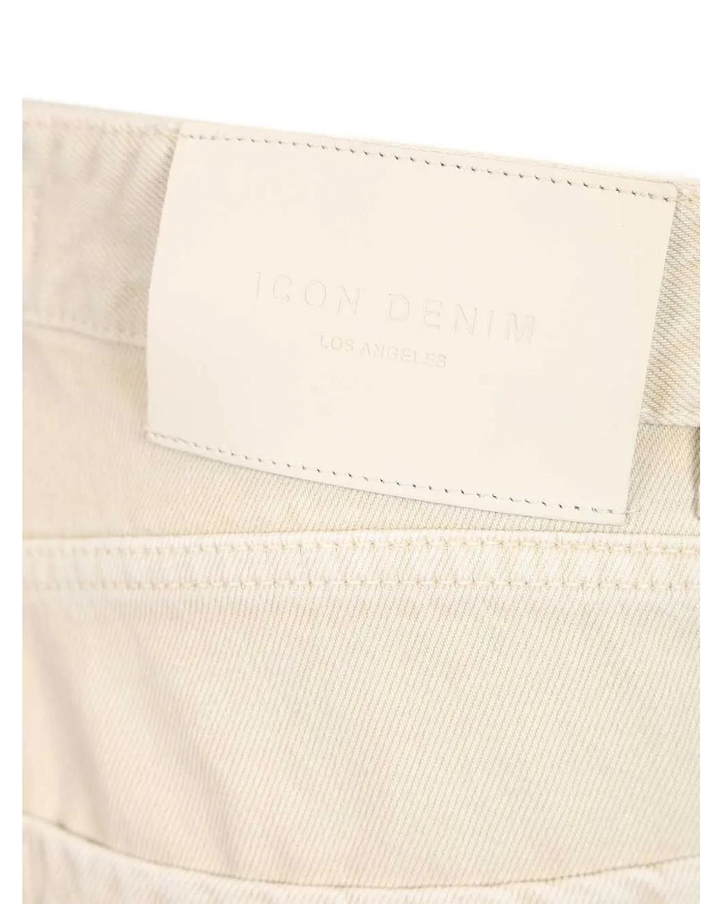 ICON DENIM White Five-Pocket Straight Jeans for men
