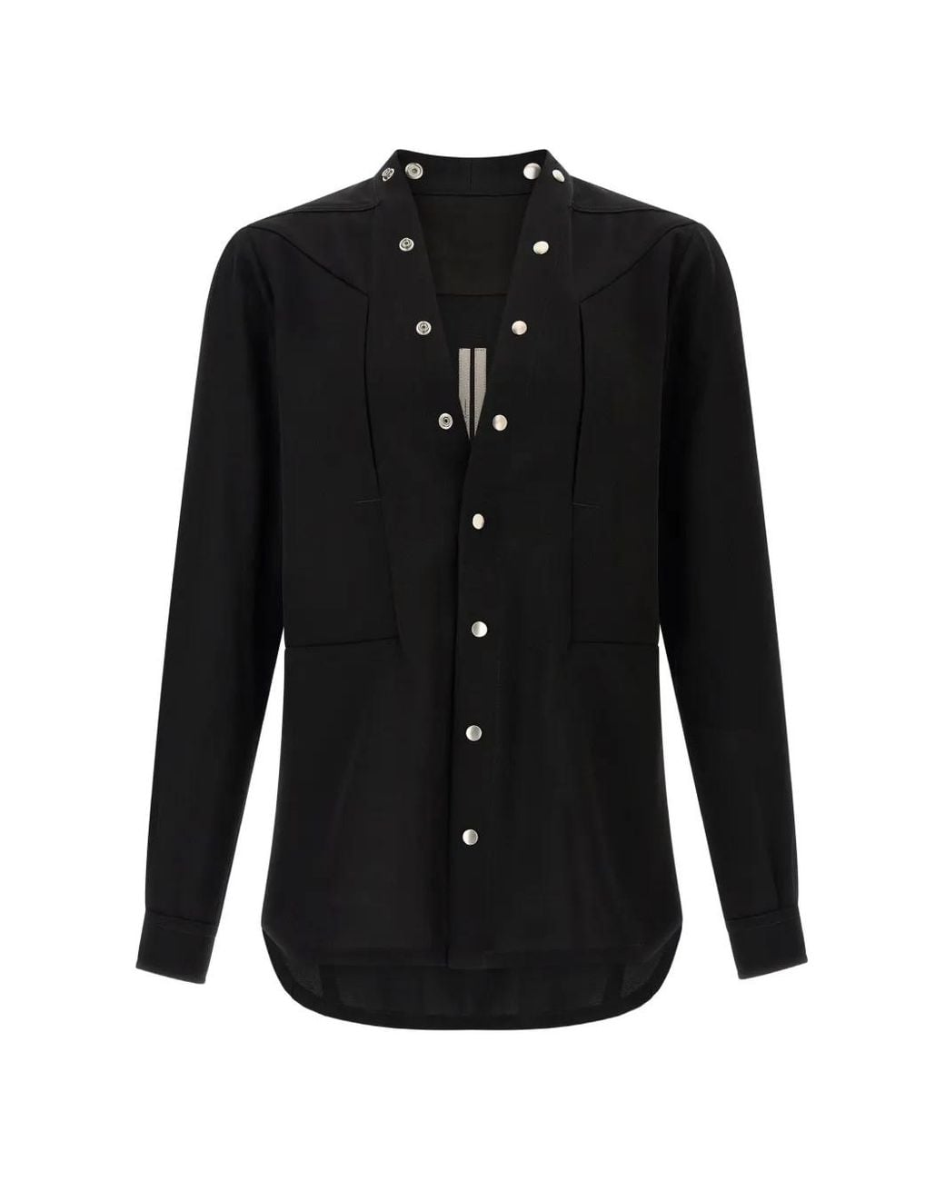 Rick Owens Black Larry Fogpocket Shirt for men
