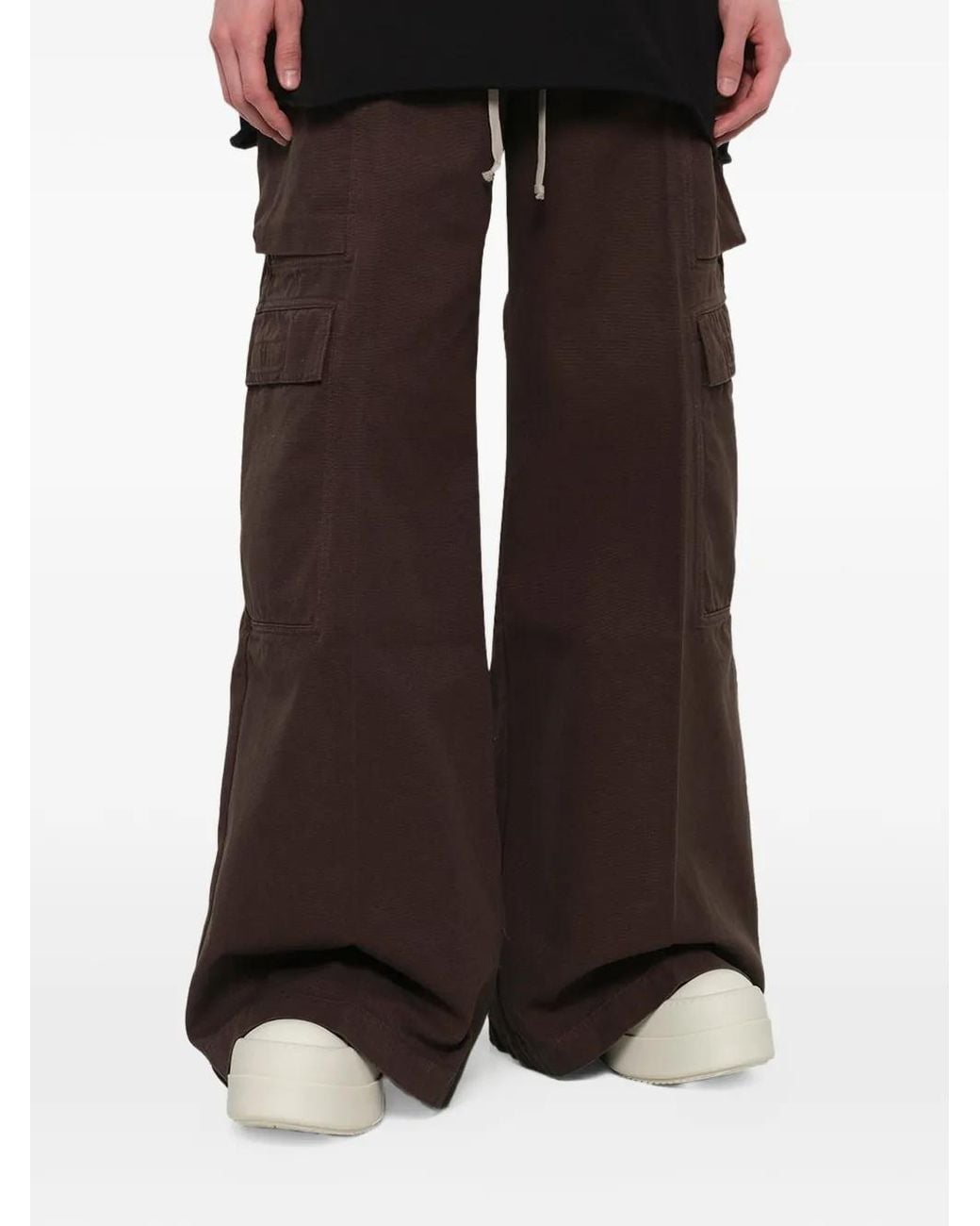 Rick Owens Brown Double Cargo Jumbo Belas Wide-Leg Pants for men