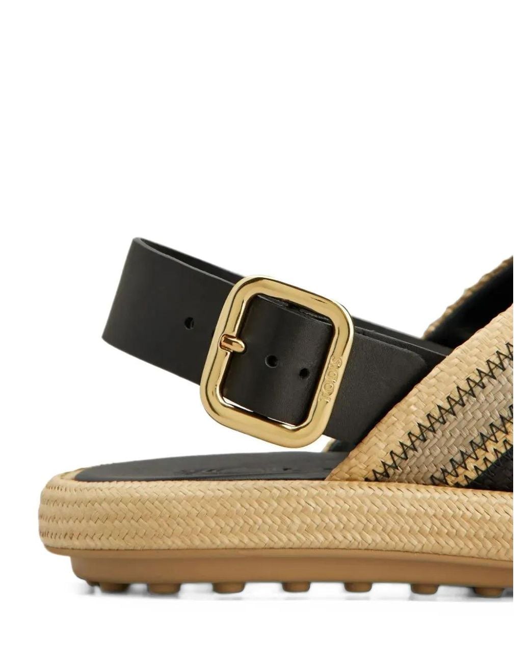 Tod's Metallic Striped Crossover-Strap Sandals