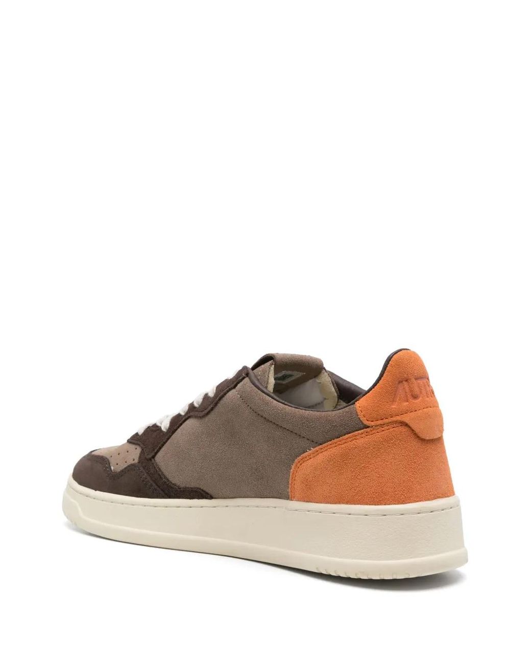 Autry Brown Coffee Low-Top Sneakers With Logo Patch for men