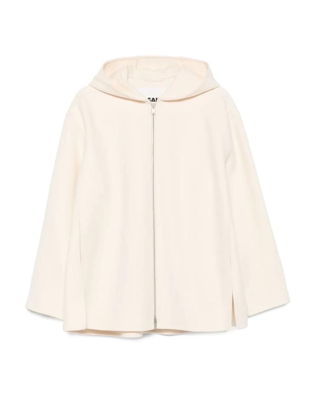 Jil Sander Natural Hooded Zip-Front Jacket
