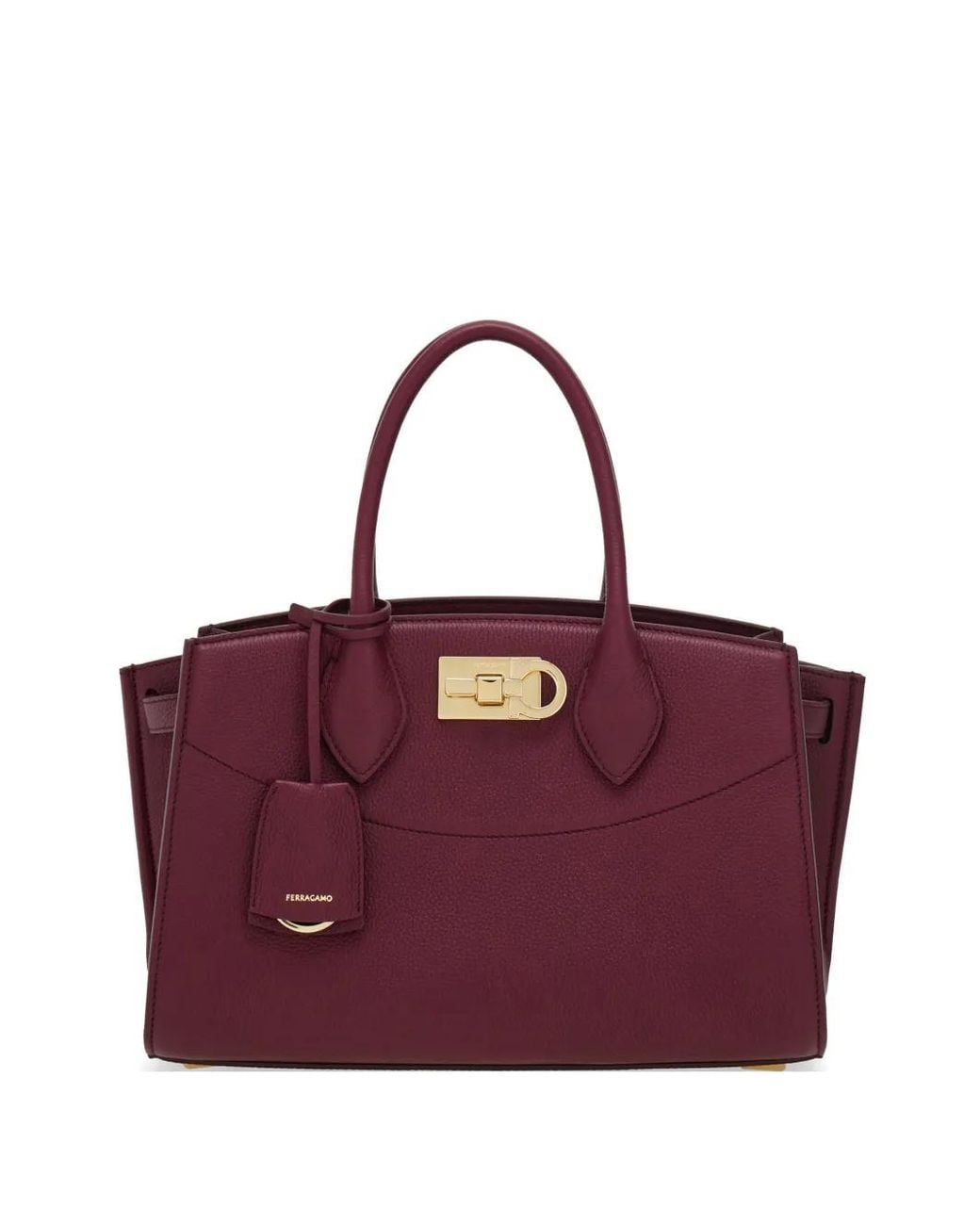 Ferragamo Purple New Studio Soft Bag (M)