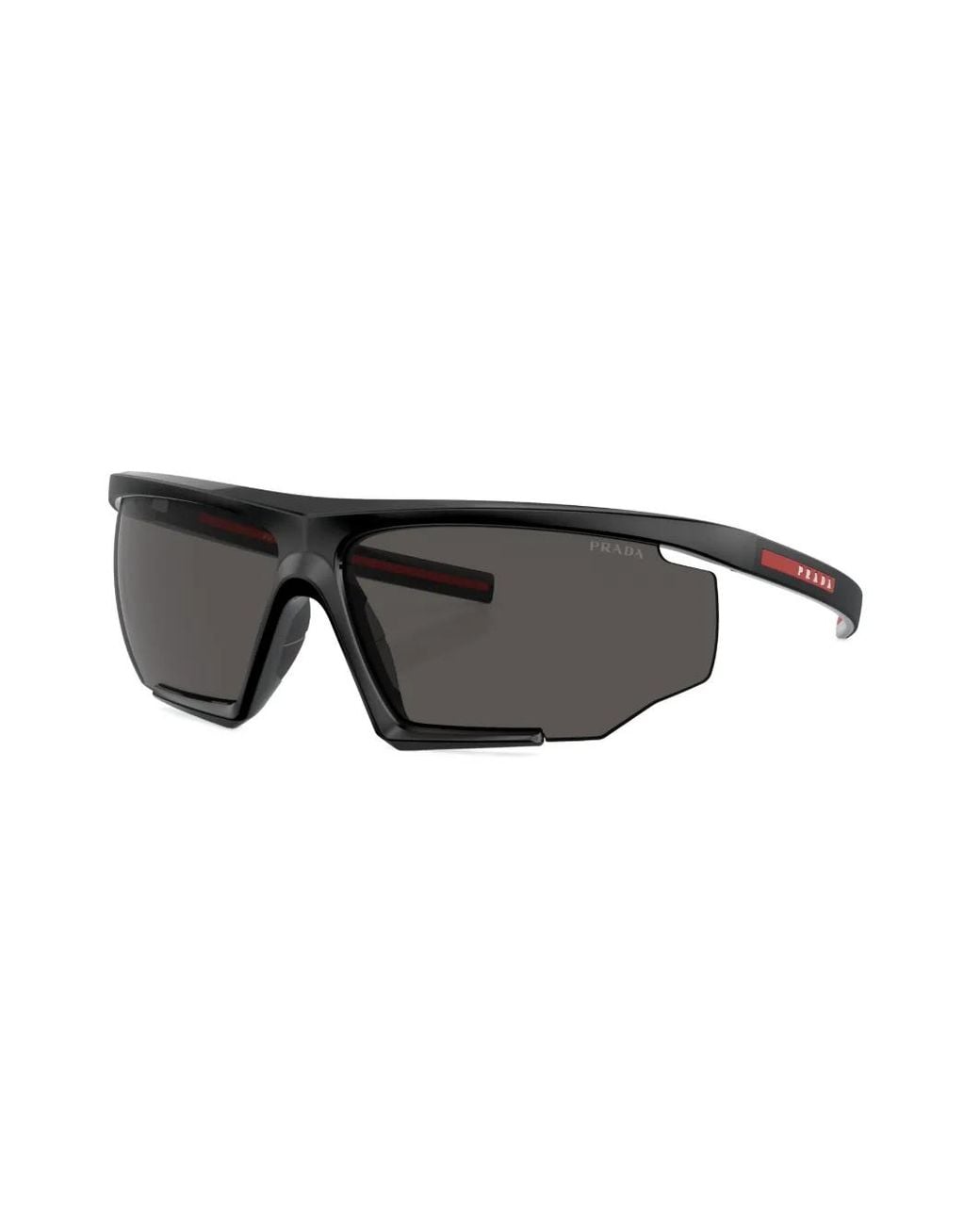 Prada Linea Rossa Black Oversize-Frame Sunglasses