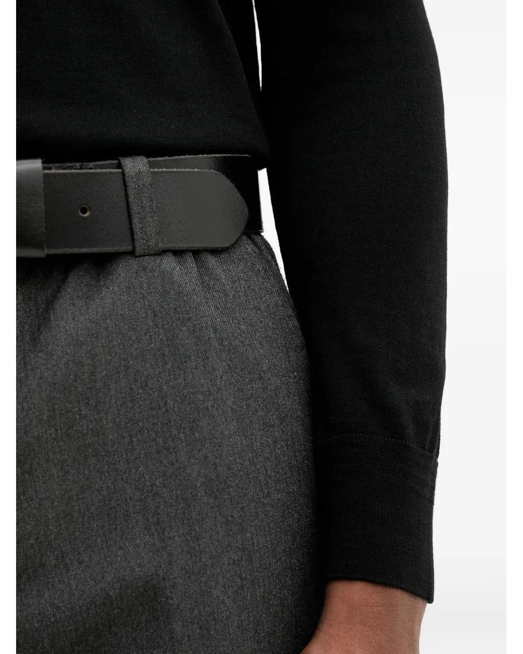 Barena Black Pull À Col Rond for men