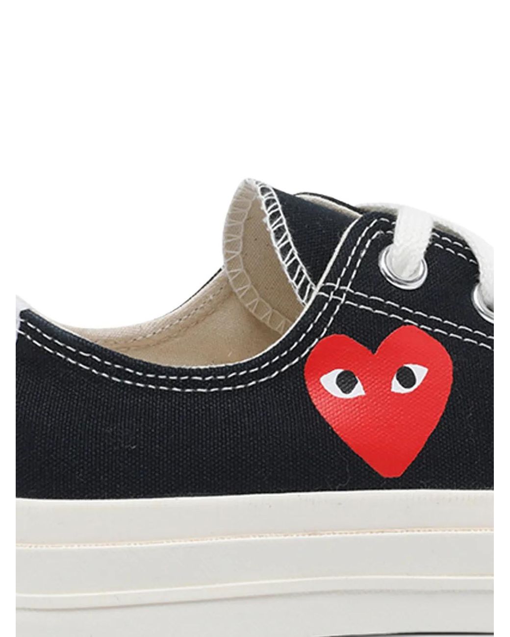 COMME DES GARÇONS PLAY White Play X Converse Low-Top Casual Shoes