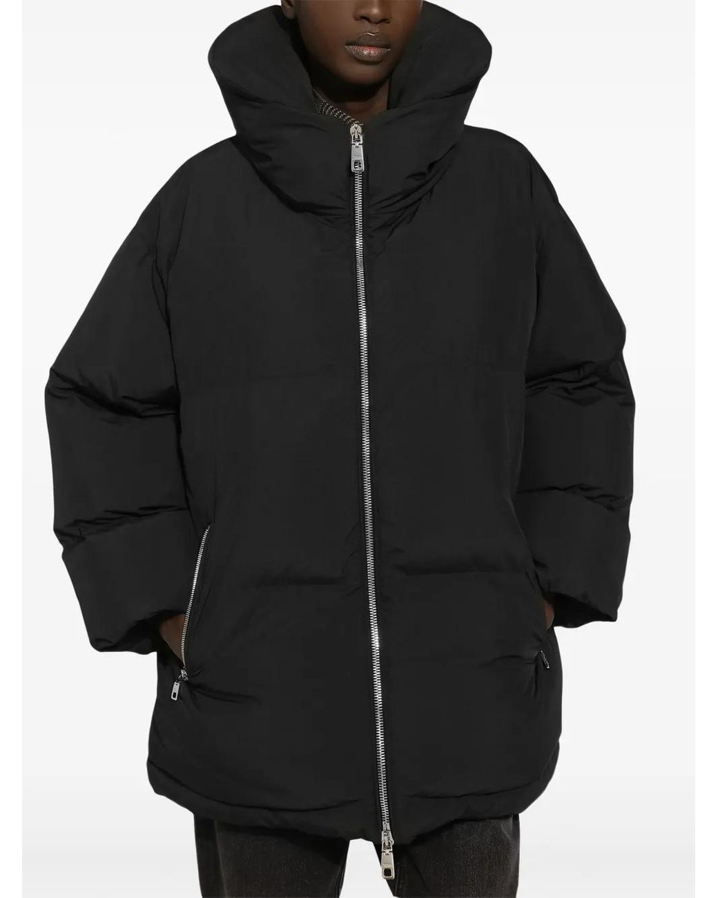 Dolce & Gabbana Black Oversized Puffer Jacket