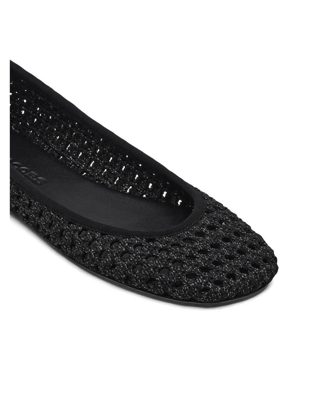 Marc Jacobs Black Crochet Lace Up Ballet Flats