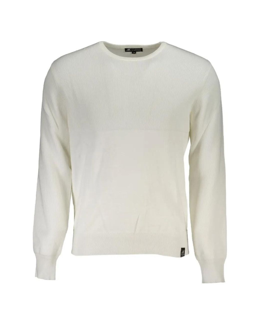 U.S. Grand White Ribbed-Knit Crew-Neck Jumper for men