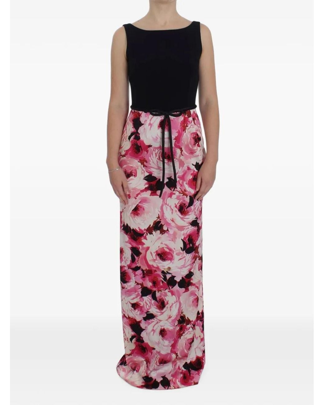 Dolce & Gabbana Red Floral-Print Silk Dress