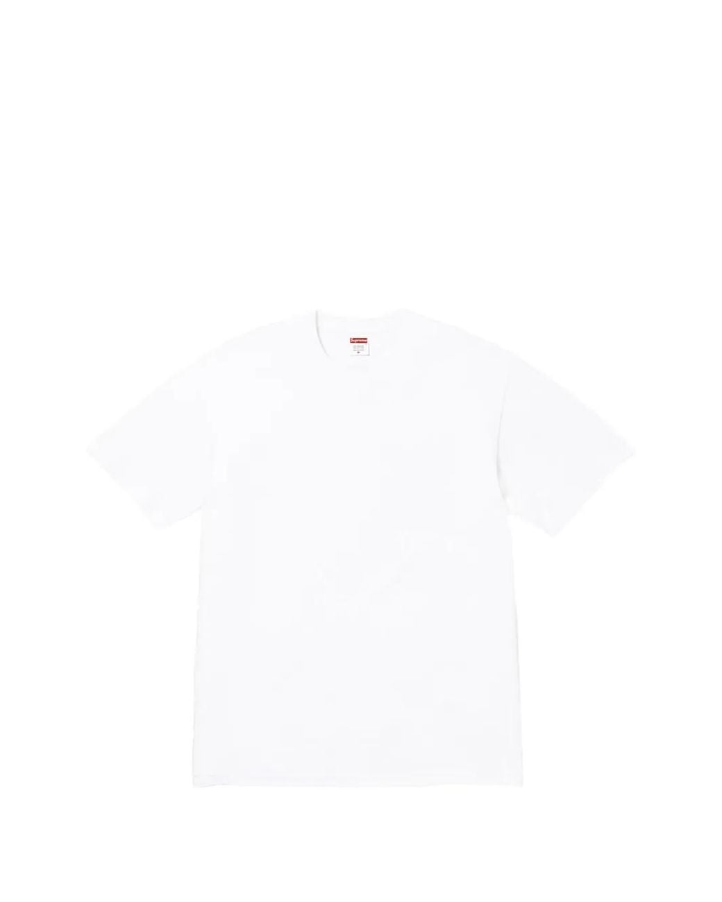 Supreme White Logo-Print T-Shirt for men
