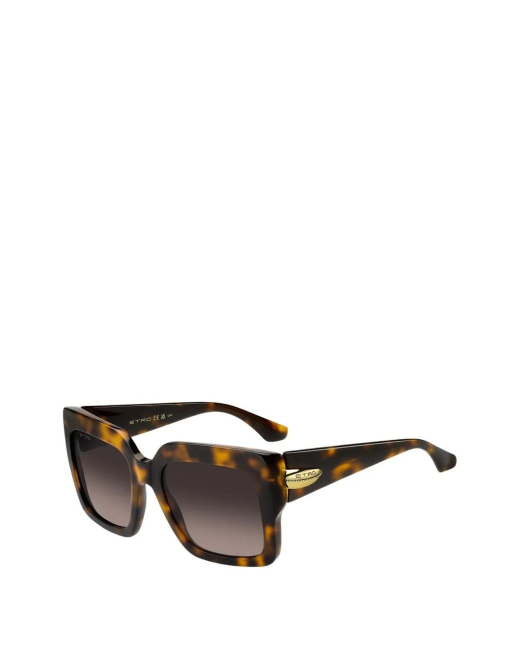 Etro Brown Drop Tortoiseshell-Effect Square-Frame Sunglasses