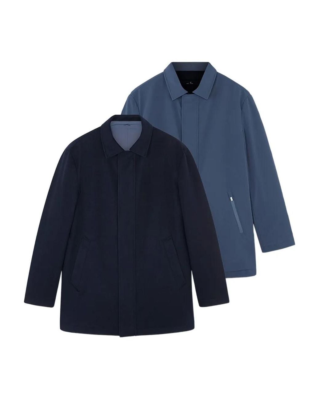 Paul & Shark Blue Reversible Cashmere Carcoat for men