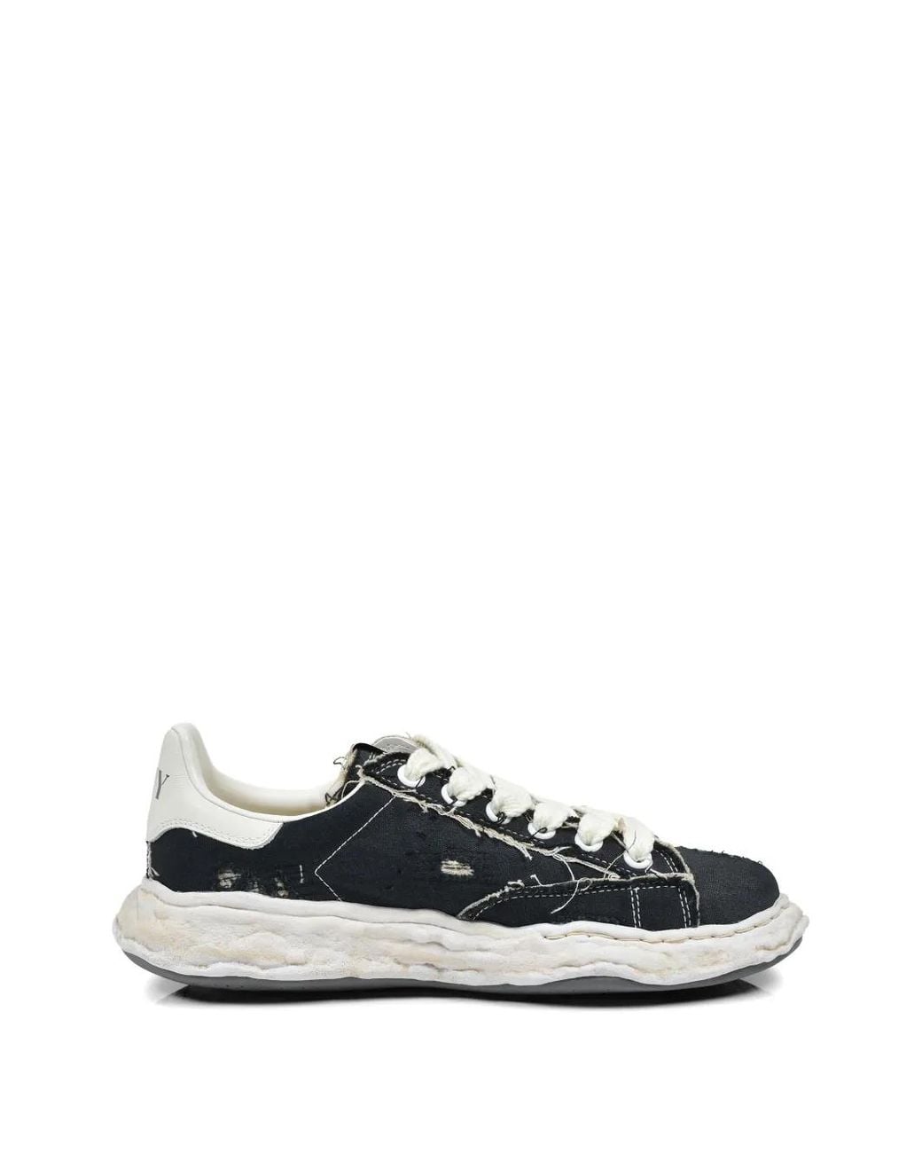 Maison Mihara Yasuhiro White Charles Og Sole Ripped Overdye Canvas Low-Top Sneakers for men
