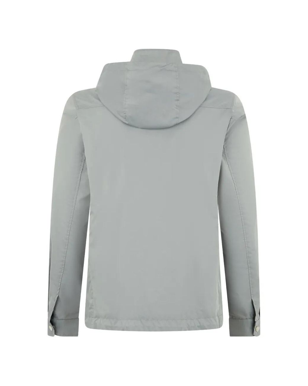 Moorer Gray Hooded Button Jacket for men