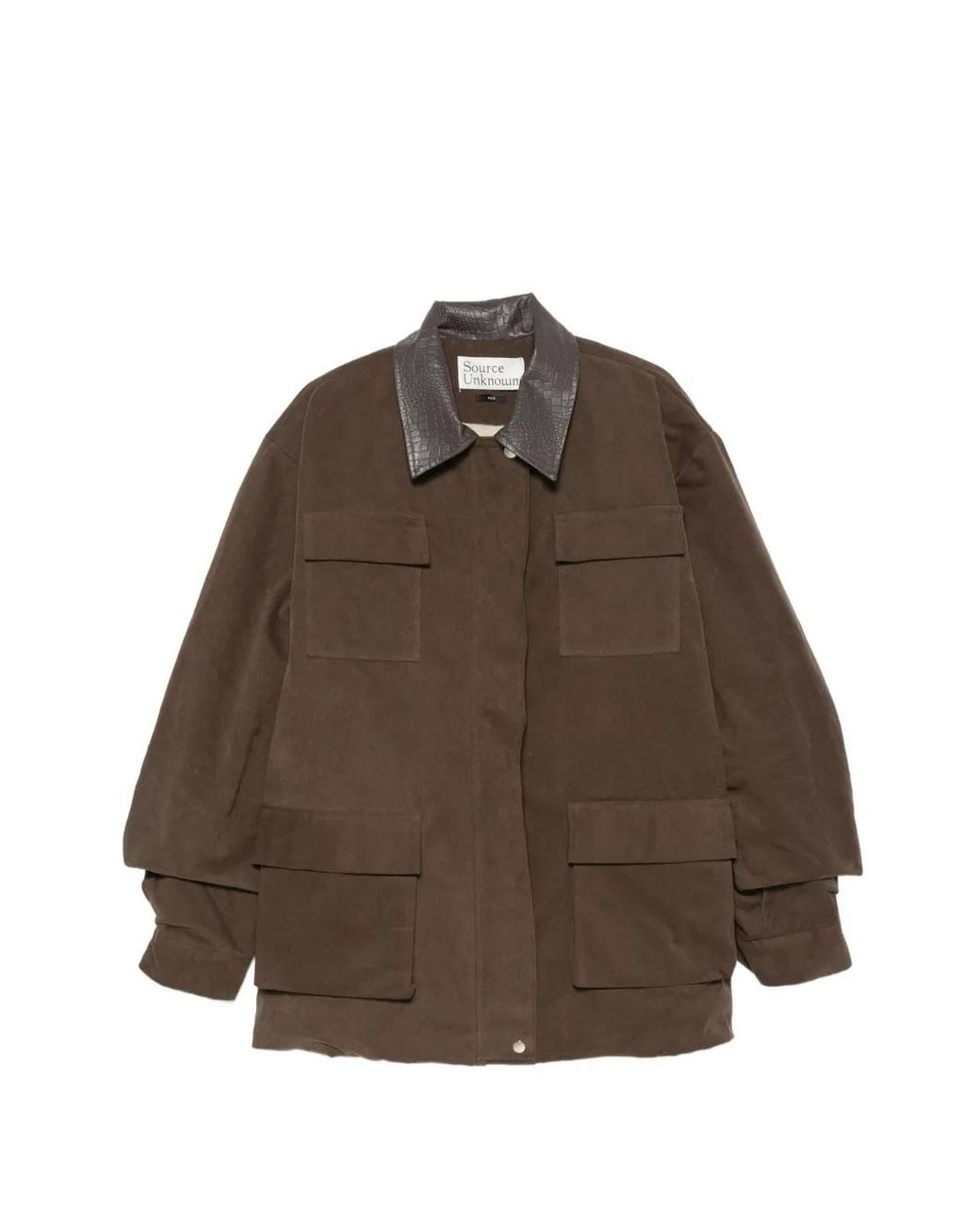 Source Unknown Brown Baia Faux Suede Barn Jacket
