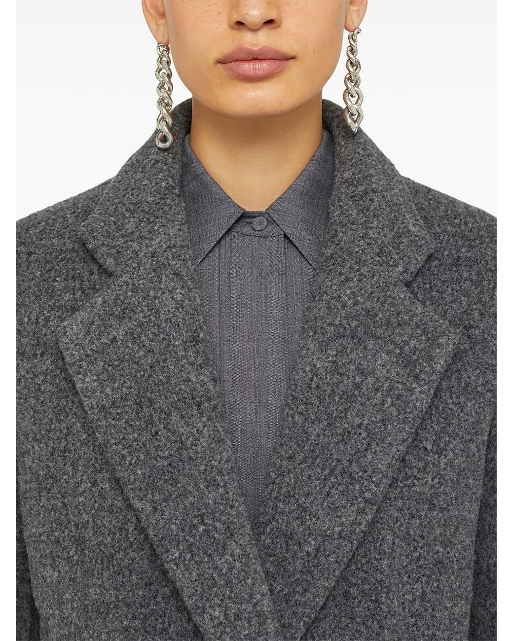 Jil Sander Gray Tailored Coat