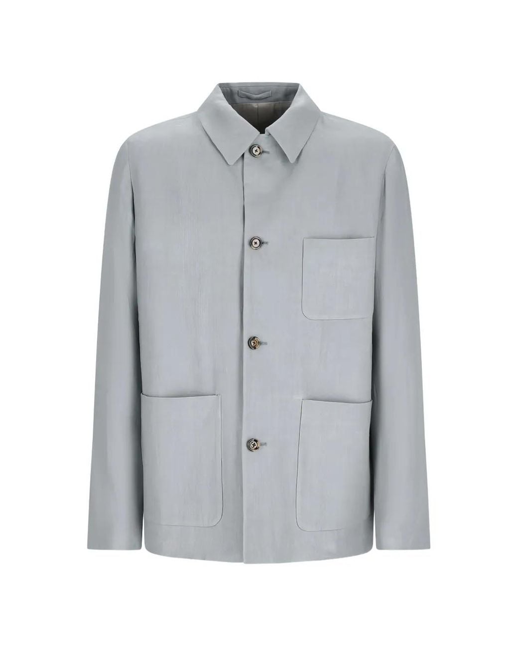 Lardini Gray Buttoned Pocket Jacket for men