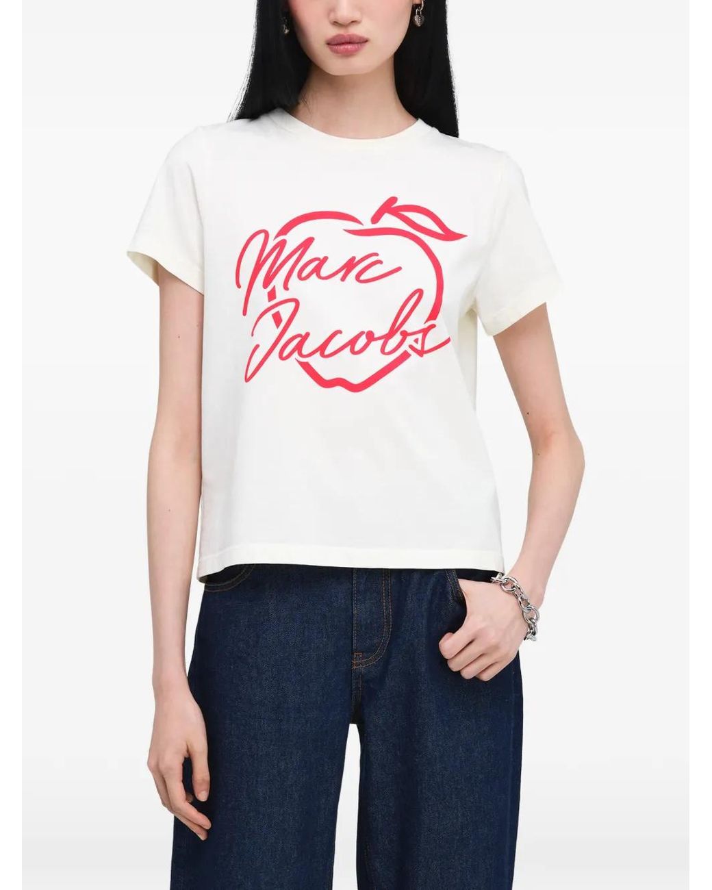 Marc Jacobs Pink Apple Logo T-Shirt
