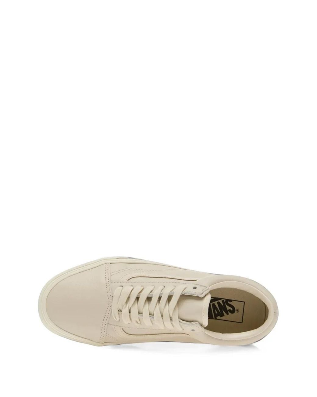 Vans White Old Skool Leather Sneakers
