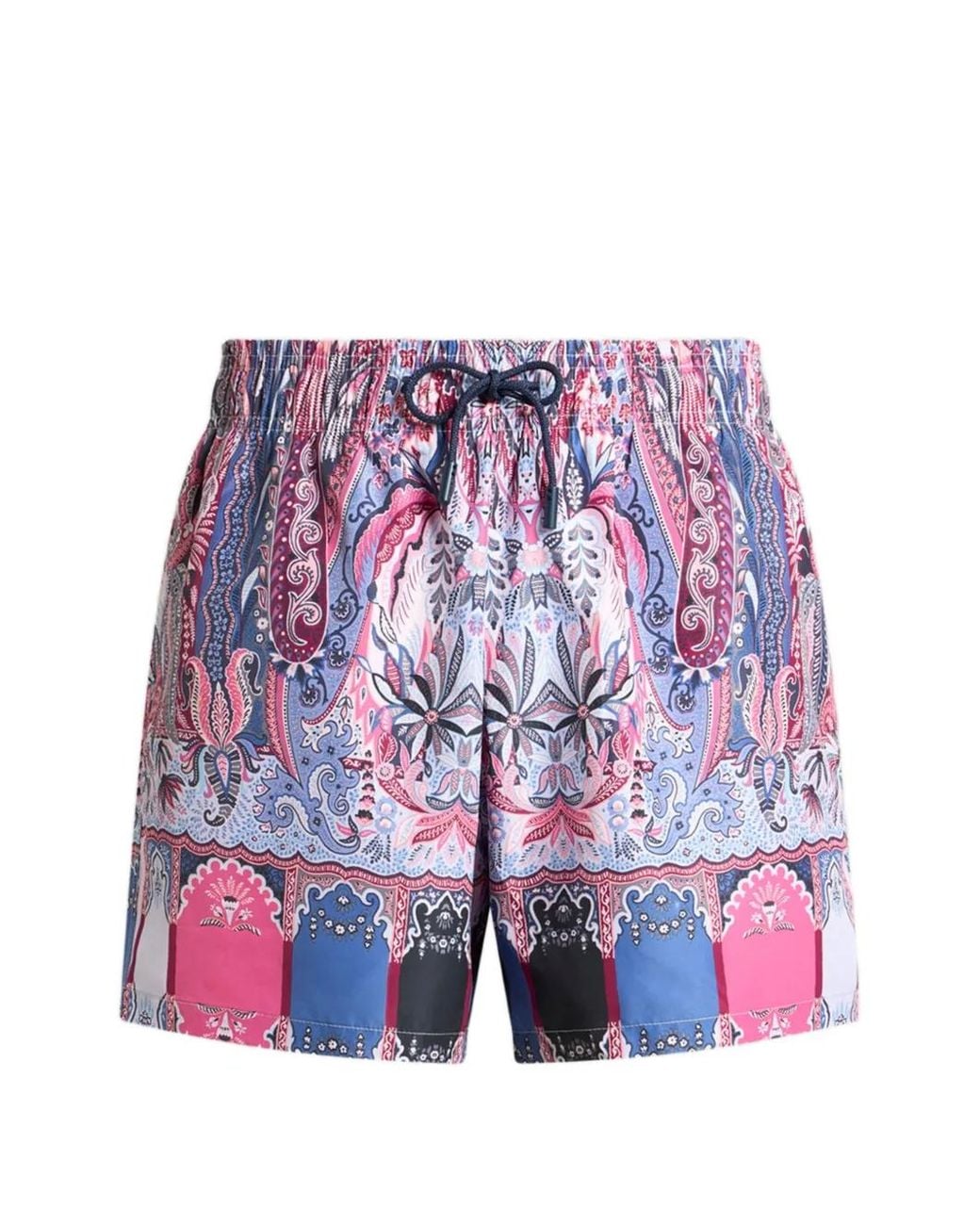 Etro Blue Short De Bain À Imprimé Cachemire for men