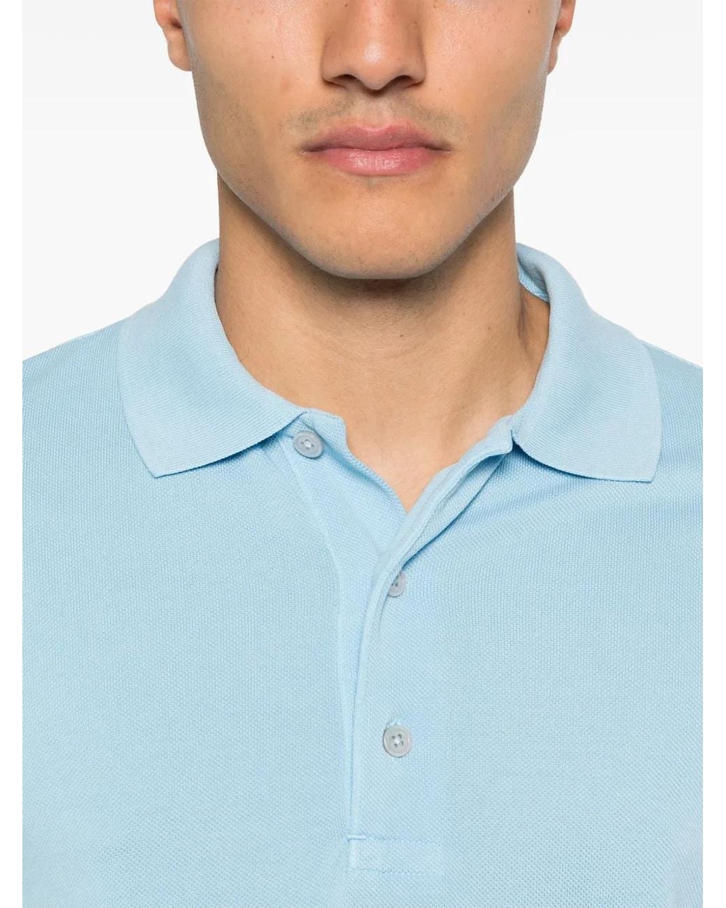 Tom Ford Blue Solid Polo for men