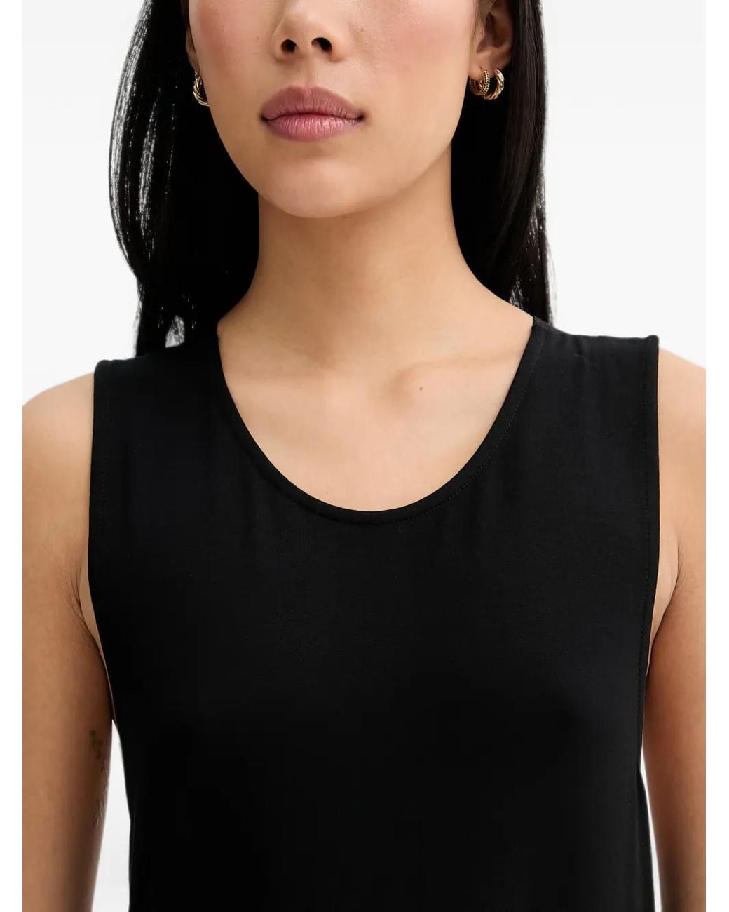 Marc O' Polo Black Twist-Detail Scoop-Neck Maxi Dress