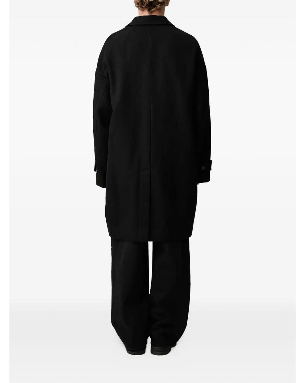 Visvim Black Twill-Weave Single-Breasted Coat for men