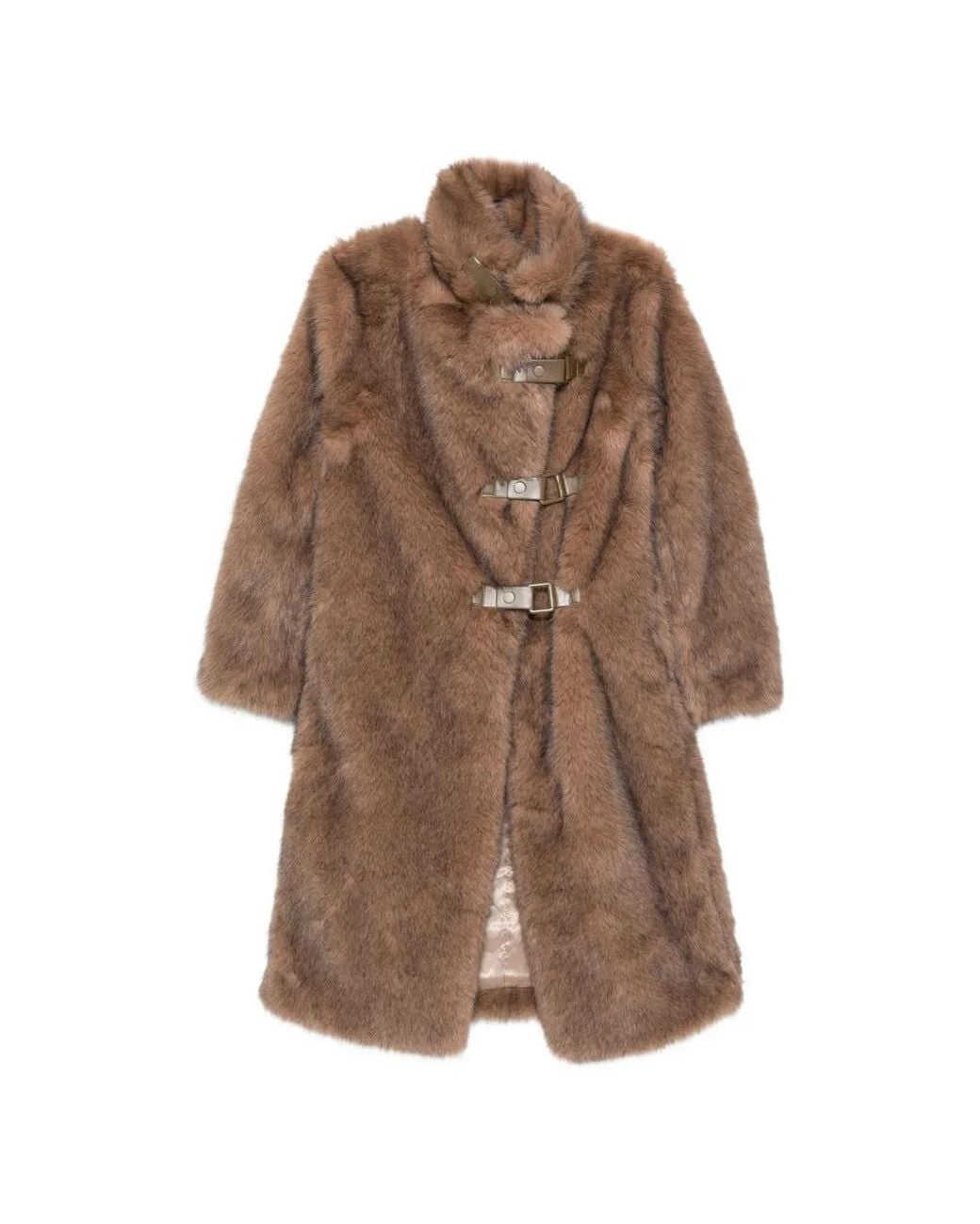 Molliolli Brown Buckle-Fastening Coat