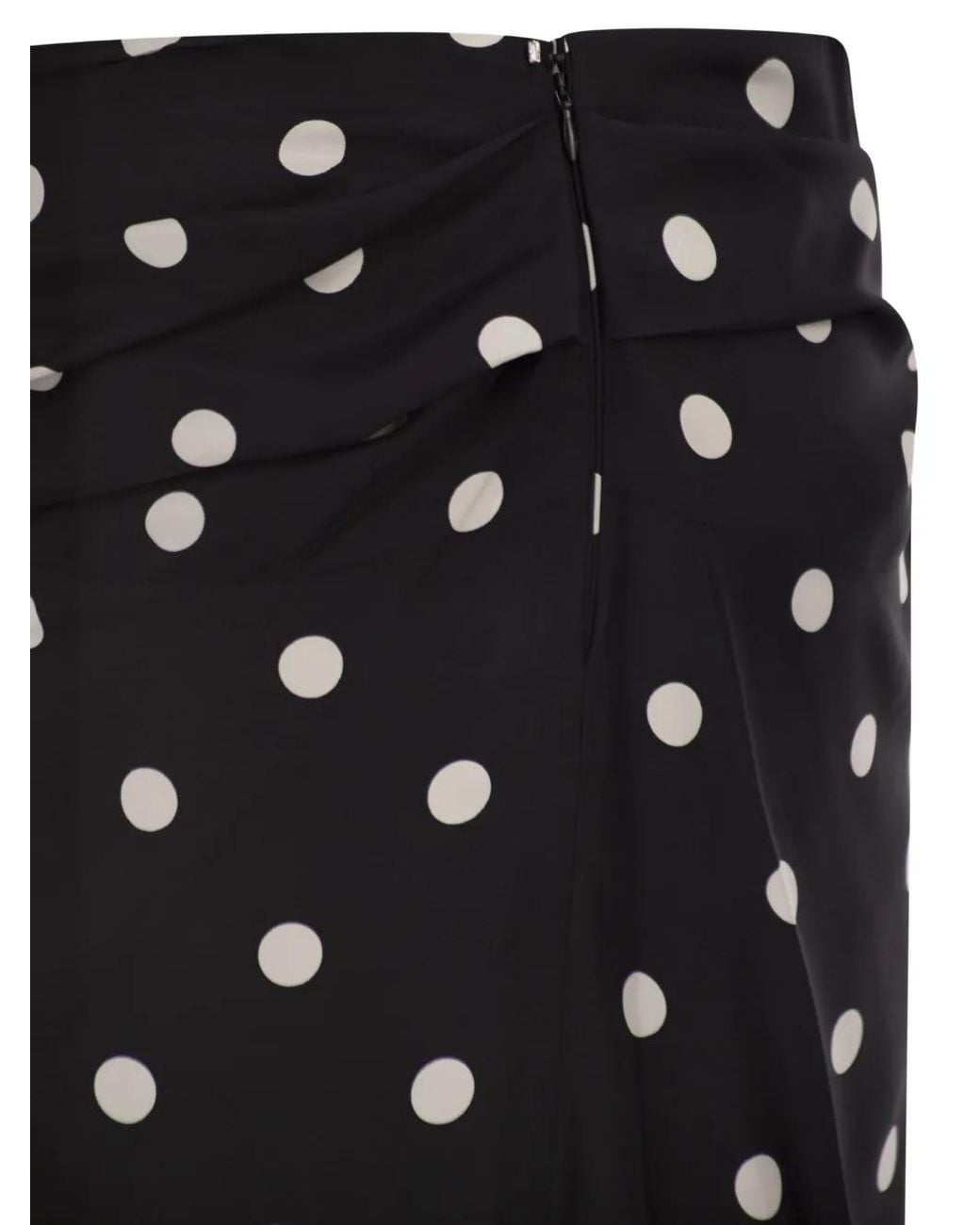 Sportmax Black Polka-Dot Bow Skirt