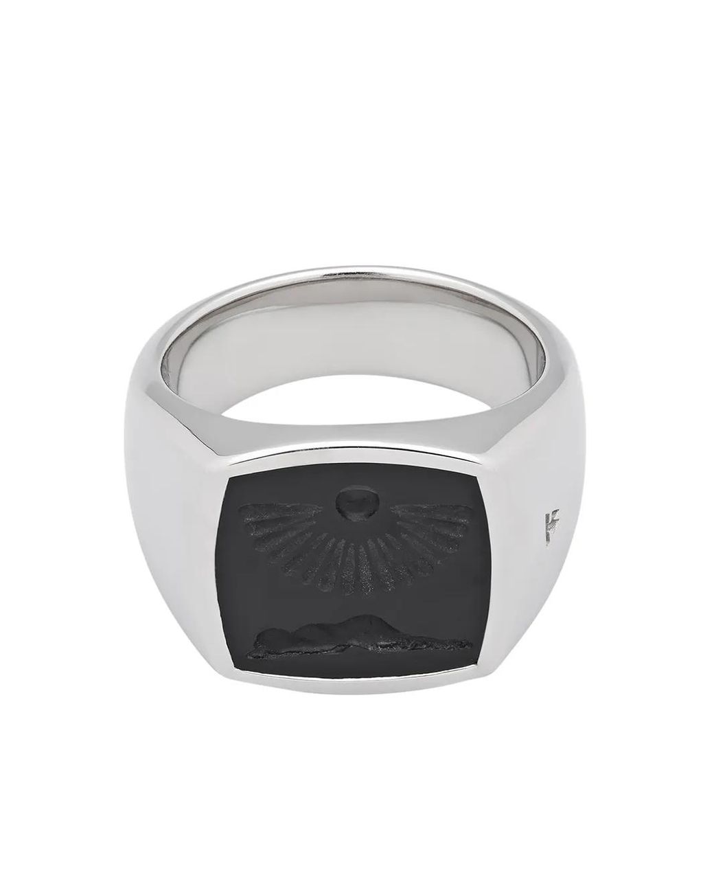 Tom Wood Gray Clytia Onyx-Embellished Ring for men