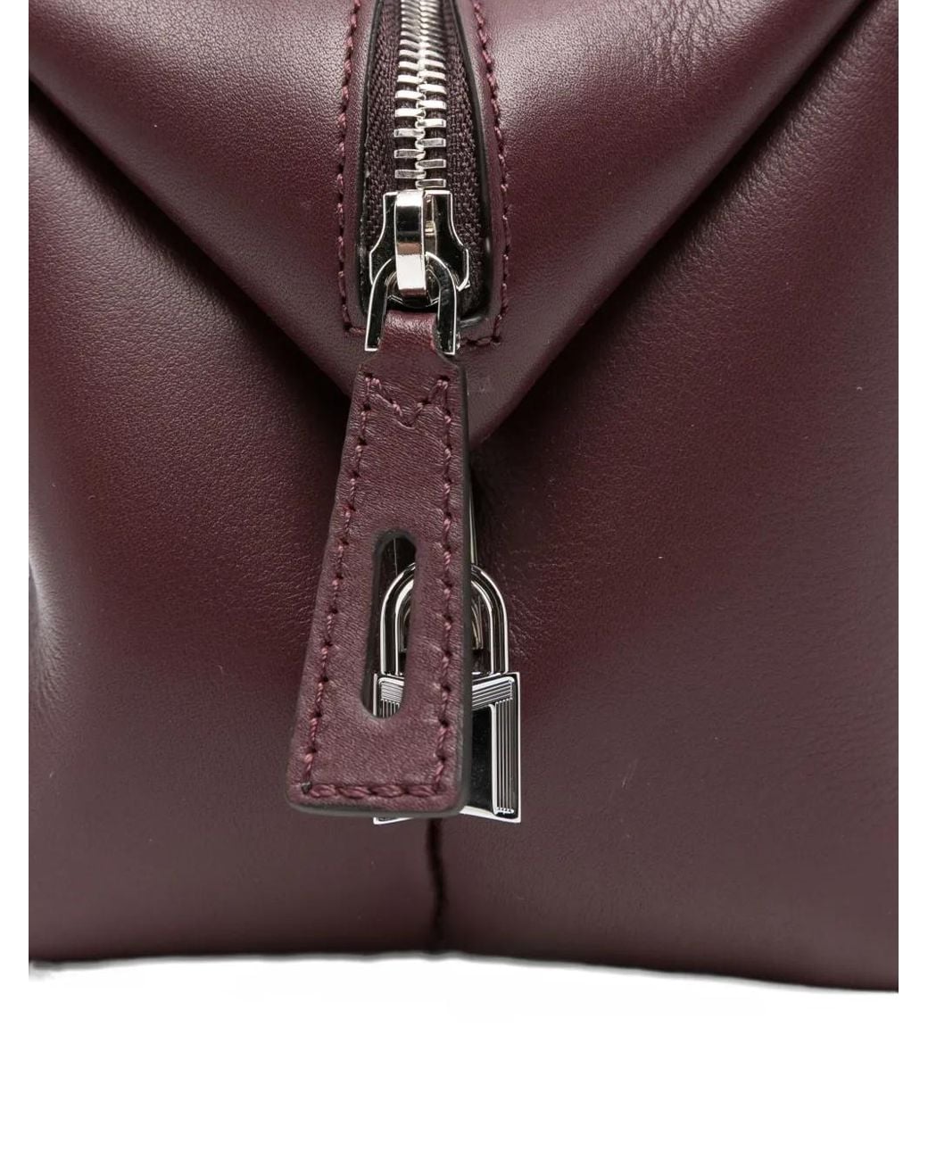Max Mara Purple Zip-Fastening Leather Tote Bag