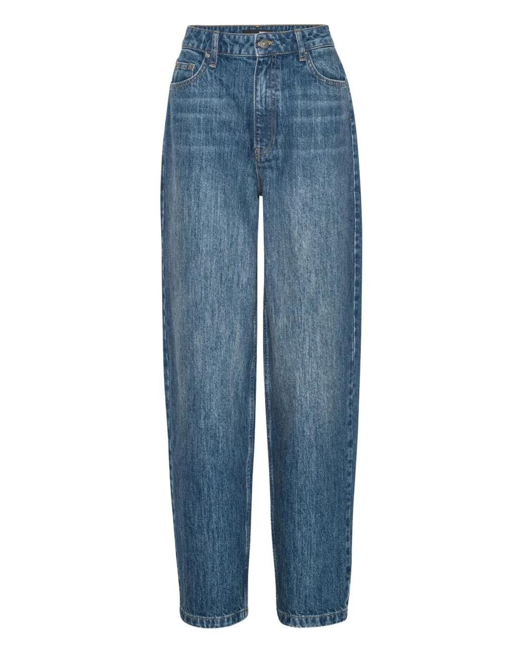 ROTATE BIRGER CHRISTENSEN Blue Five-Pocket Wide-Leg Jeans