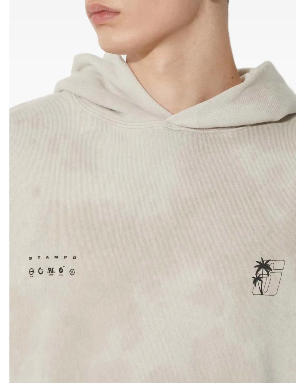 Stampd White Long-Sleeves Tie-Dye Hoodie for men