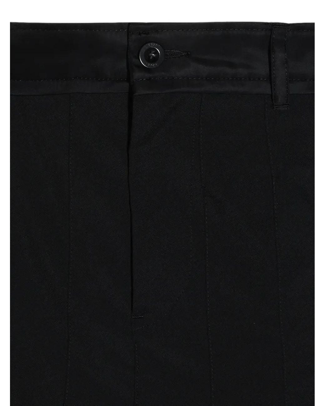 Sacai Black Pleated Layered Midi Skirt