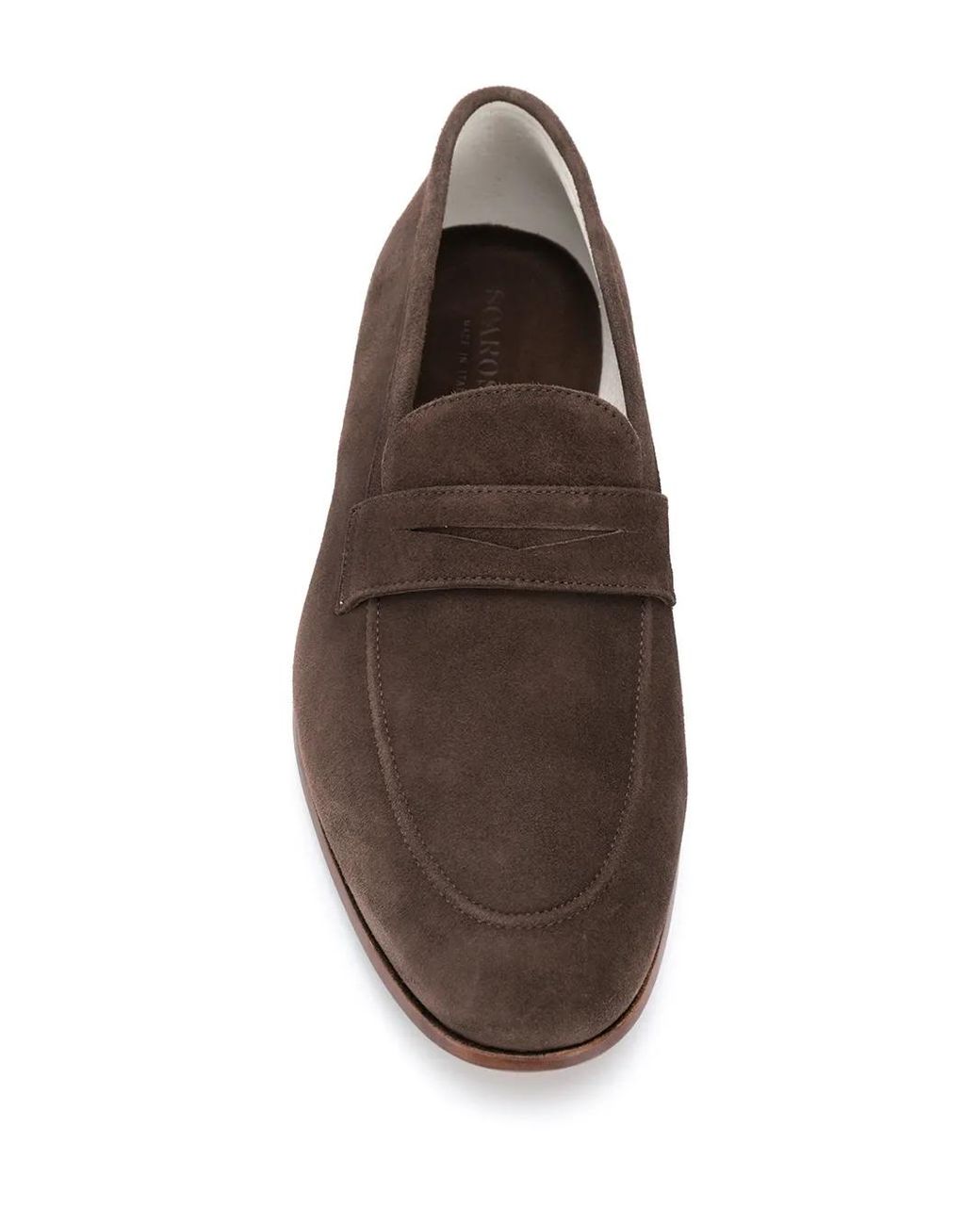 Scarosso Brown Slip-On Marzio Loafers for men