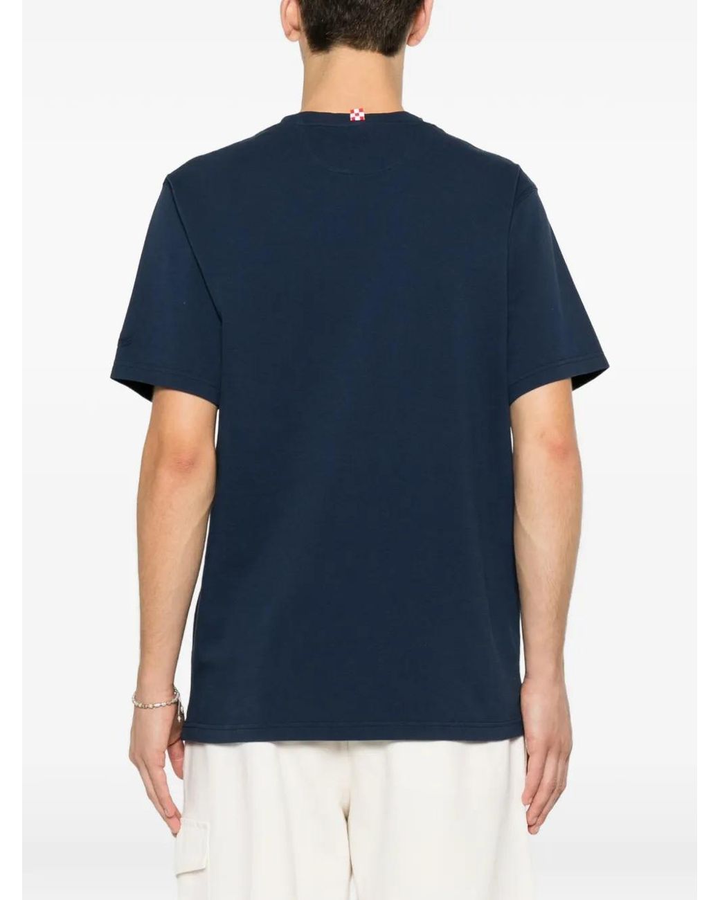 Mc2 Saint Barth Blue T-Shirt Bakewell À Col Rond for men