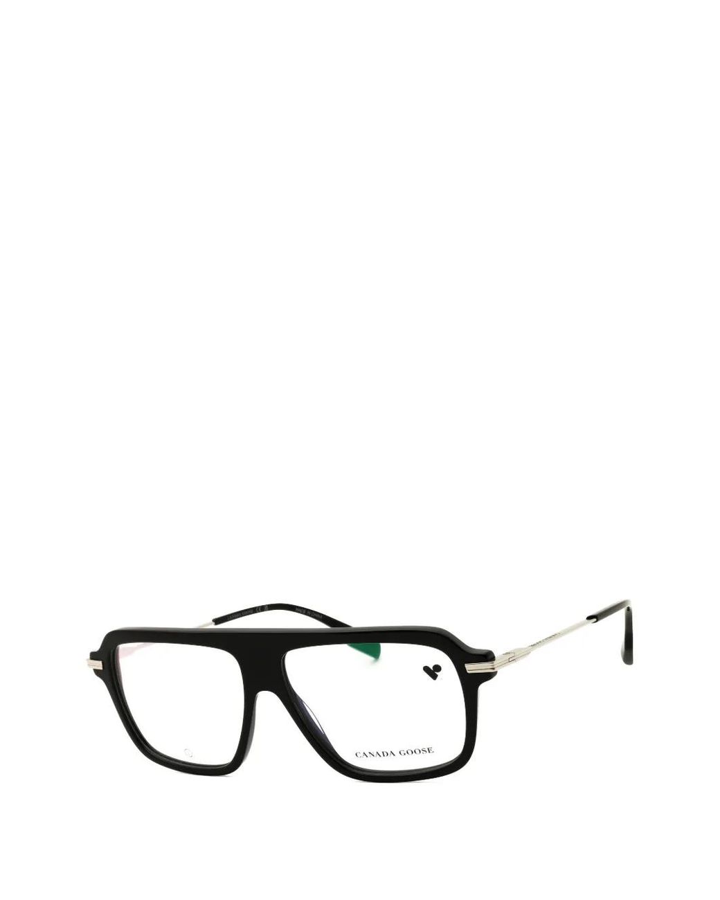 Canada Goose Black Rectangle-Frame Glasses