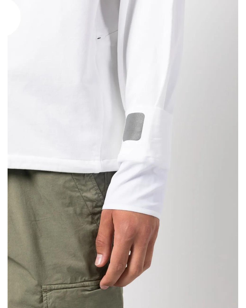 C P Company White Mixed Hoodie Clothing for men