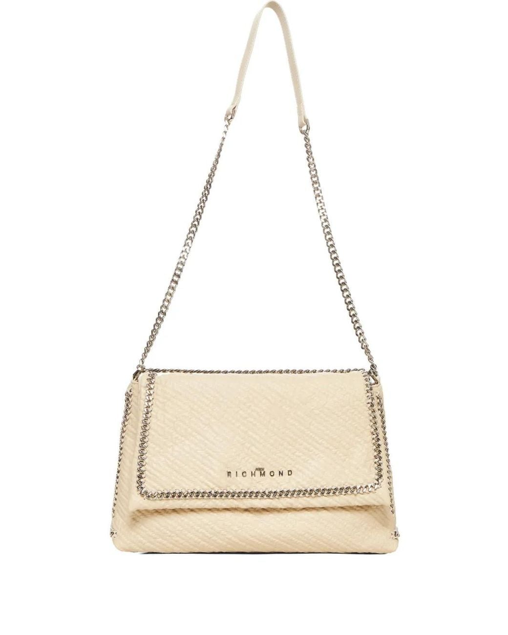 John Richmond Natural Chain Detail Shoulder Bag