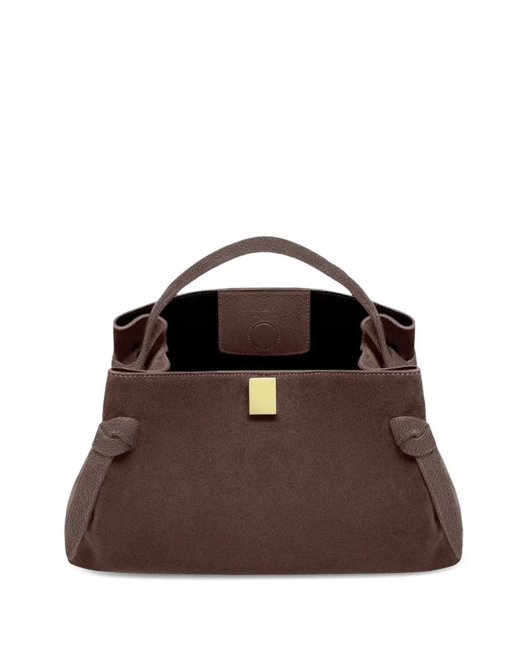 Yuzefi Brown Gyoza Suede Tote Bag