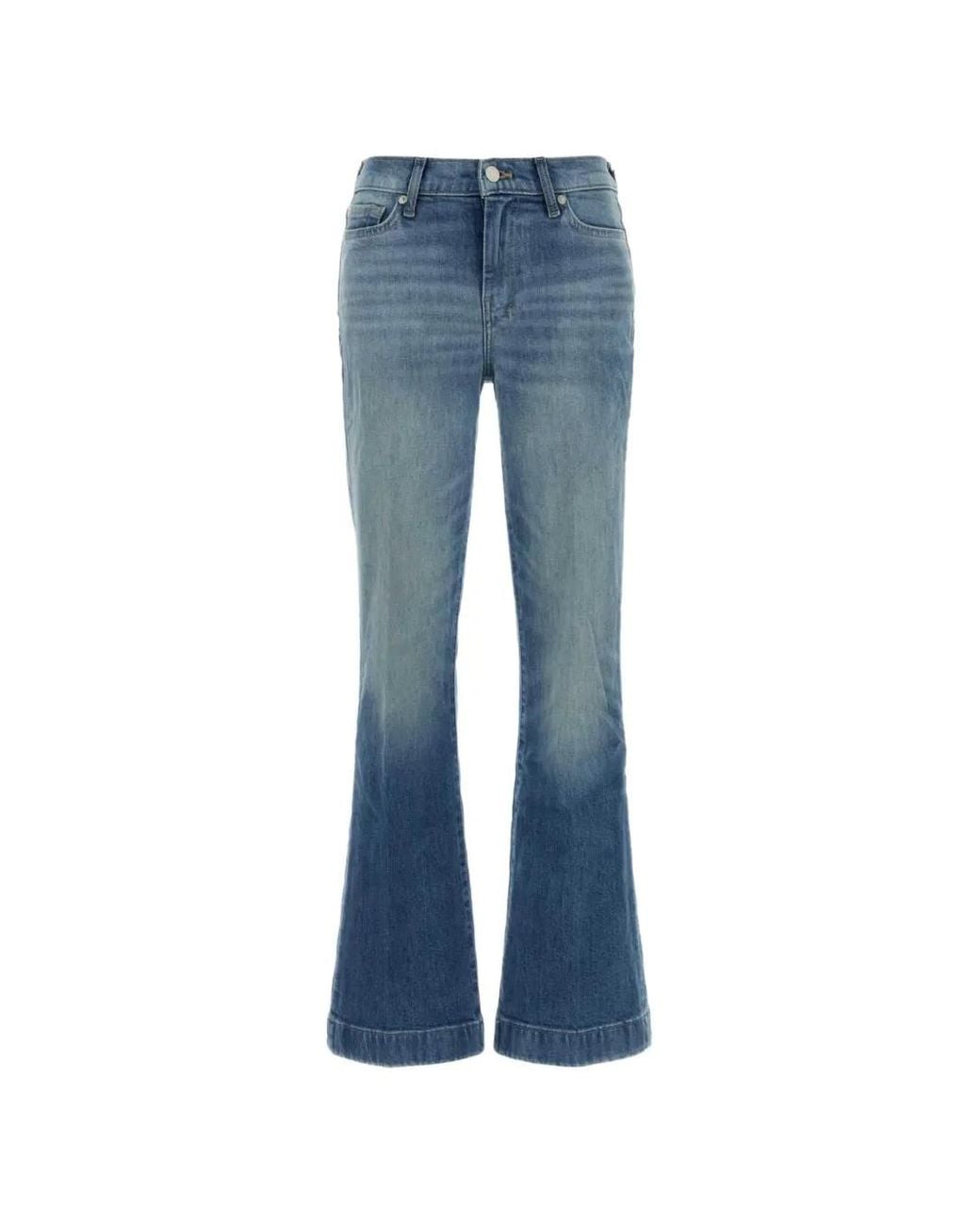 7 For All Mankind Blue Dojo Embroidered-Pocket Jeans