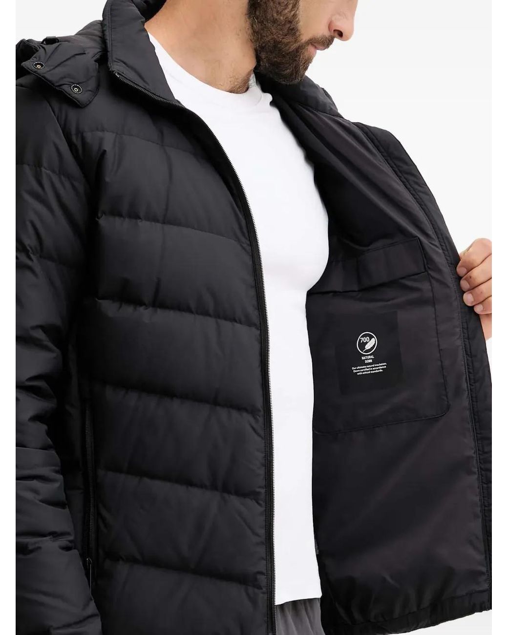 Jack Wolfskin Black Colonius Hooded Zip-Fastening Jacket for men