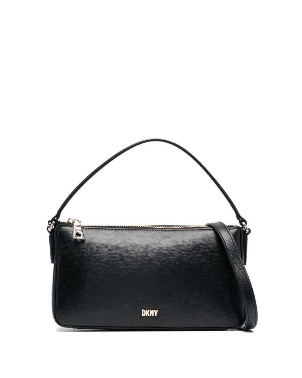 DKNY Irina Demi Leather Shoulder Bag in Black Lyst
