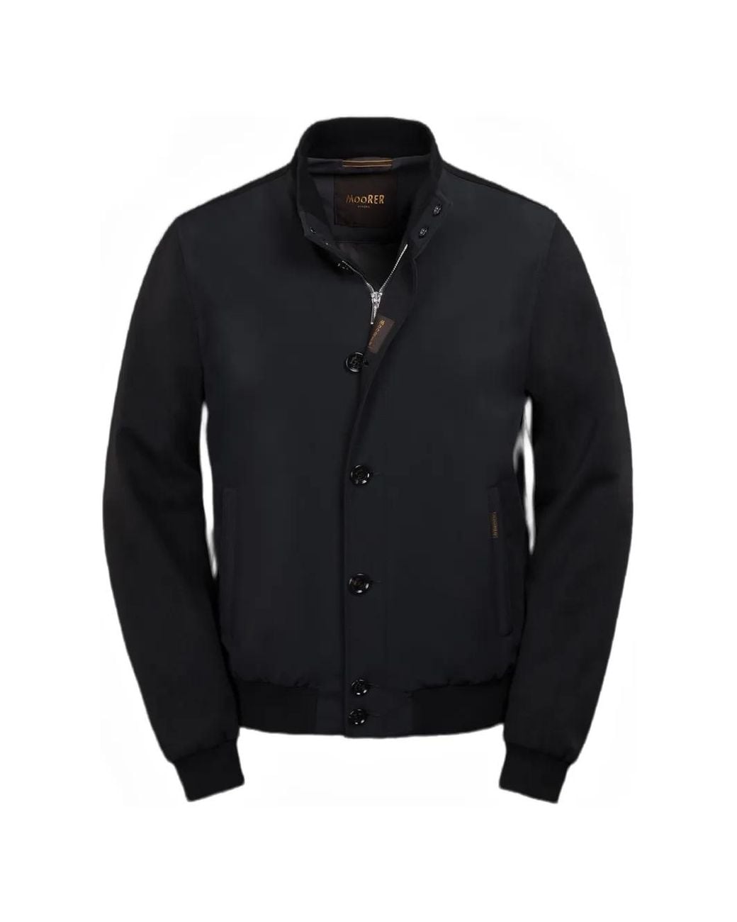 Moorer Blue Fidani-Jkr Buttoned Bomber Jacket for men