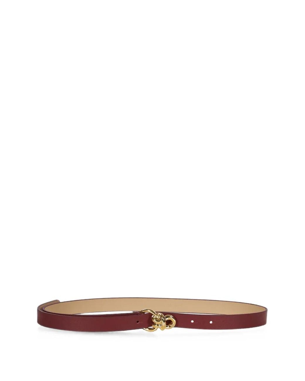 Tagliatore White Knot-Detail Leather Belt