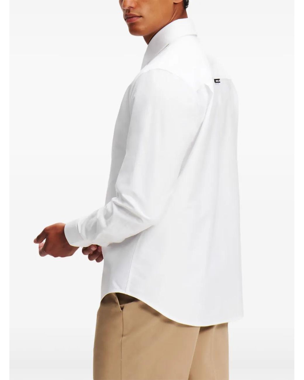 Karl Lagerfeld White Kameo Oxford Shirt for men
