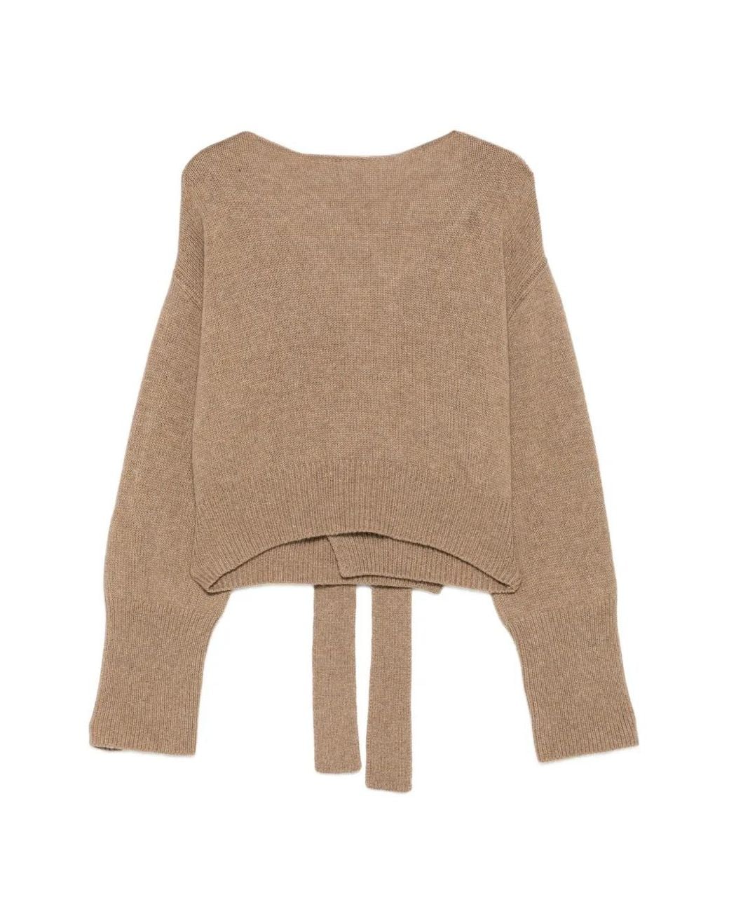 Ermanno Scervino Multicolor Open-Back Bow-Detail Sweater
