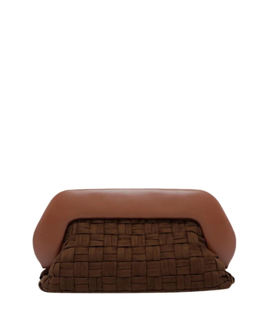 THEMOIRÈ Brown Bios Woven Clutch Bag