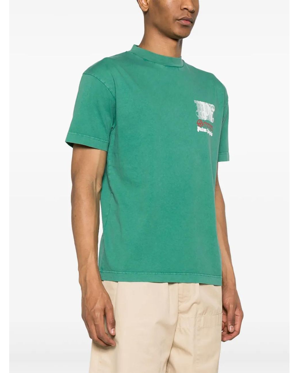 Palm Angels Green X Moneygram Haas F1 Cotton T-Shirt